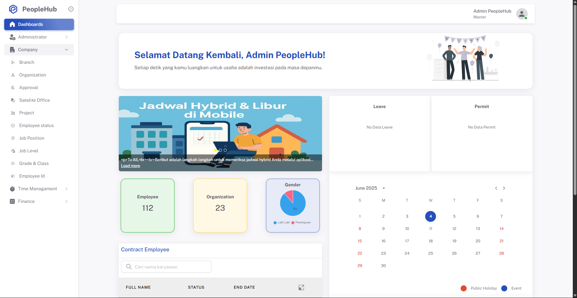 People Hub HR Admin Web App